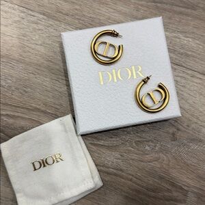 Dior Gold Hoop Earrings